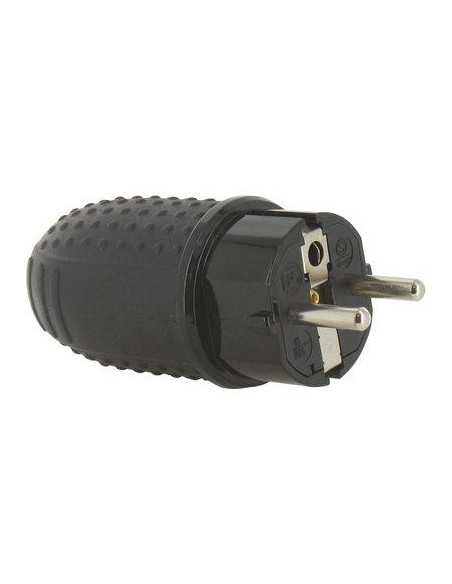 FICHE MALE 2P+T CAOUTCHOUC Dhome