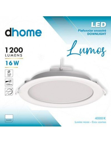 LUMOS ENCAS. D165 4000K IP20 Dhome EPDL60 16W 4000K