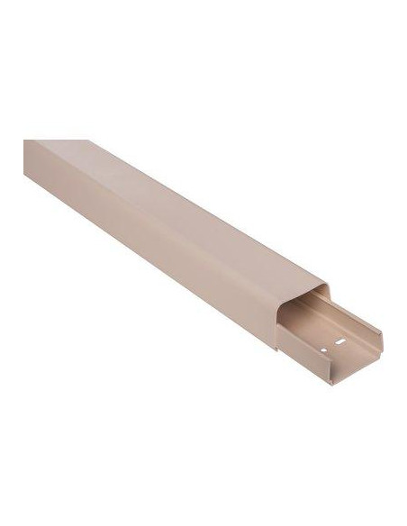 8 Goulottes plastiques rigides blanc crème RAL 9001 Longueur 2 m Hauteur 60 mm Largeur 80 mm CBM CLI04202