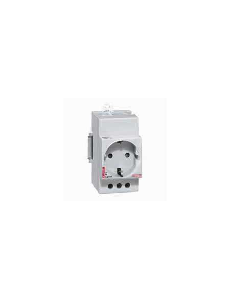 Prise de courant modulaire 16A 250V 2P+T à éclips standard allemand 2,5 modules LEGRAND 004285
