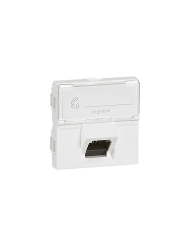 Prise RJ45 catégorie 6 STP inclinées à 45° Mosaic 2 modules blanc LEGRAND 076507