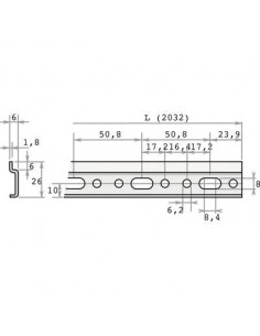RAIL DE FIXATION 26X2032MM ZG CAMAR 875ACZI2032 2