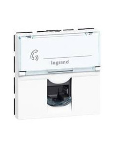 Prise RJ45 catégorie 6 FTP Mosaic 2 modules blanc LEGRAND 076565 2