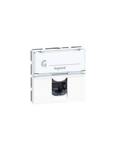 Prise RJ45 catégorie 6 FTP Mosaic 2 modules blanc LEGRAND 076565