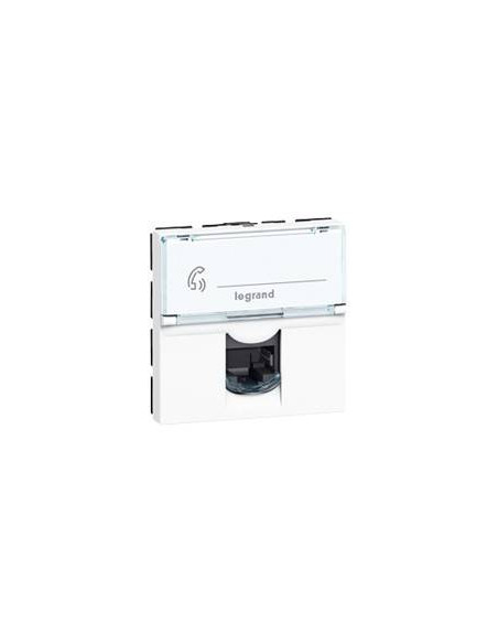 Prise RJ45 catégorie 6 FTP Mosaic 2 modules blanc LEGRAND 076565