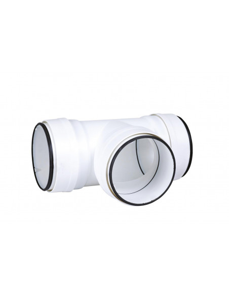 Tehc 125 J Tube En Te Circulaire Pvc Diametre 125 Avec Joint ATLANTIC 460066