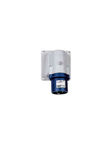 Fiche inclinée saillie P17 IP44 32A 250V 2P+T LEGRAND 058284
