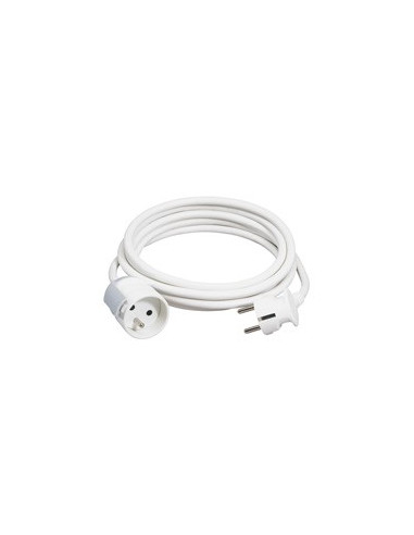 Rallonge domestique 2P+T avec crochet pour suspension et éclips de protection longueur 5m blanc LEGRAND 051604