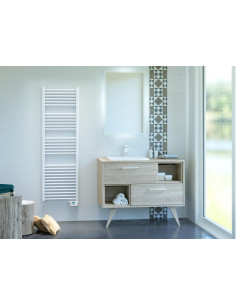 Sèche-serviettes ESCALE DETECTION 3 étoiles œil blanc satin 0750W THERMOR 483258