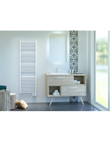 Sèche-serviettes ESCALE DETECTION 3 étoiles œil blanc satin 0750W THERMOR 483258