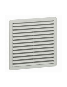Ventilateur avec ouïe plastique débit 120m³/h avec filtre et 160m³/h soufflage libre IP54 IK08 RAL7035 LEGRAND 034851 2