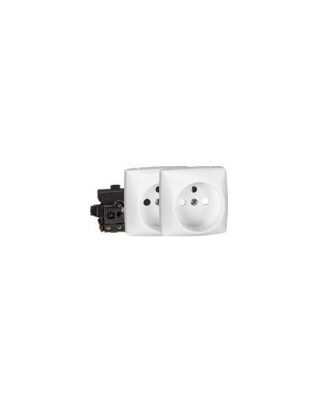 Double Prise 2P+T Pré-cablées Composable Legrand 086178