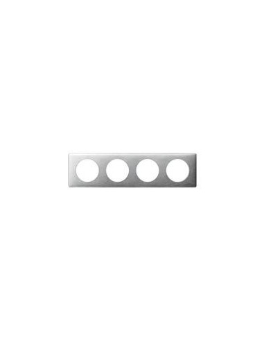 PLAQUE ANODISE 4 POSTES ALUMINIUM LEGRAND 068924