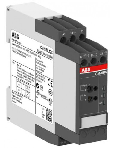 Cm-Srs.11S Current Relais de Controle 1C/O B-C 3Ma-1A Rms 220-240Vac 1SVR730841R1200 ABB 273084112