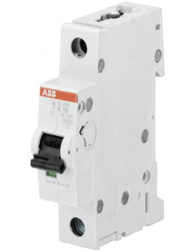 Disjoncteur S201 1P 0.5A Courbe K Raccordement à vis - 10KA (1Module) 2CDS251001R0157 ABB 352175