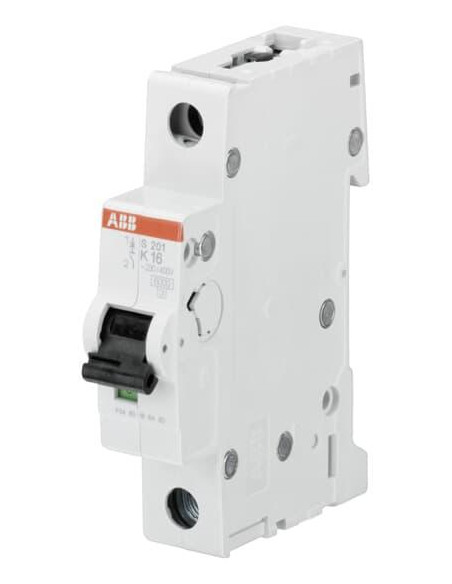 Disjoncteur S201 1P 0.5A Courbe K Raccordement à vis - 10KA (1Module) 2CDS251001R0157 ABB 352175