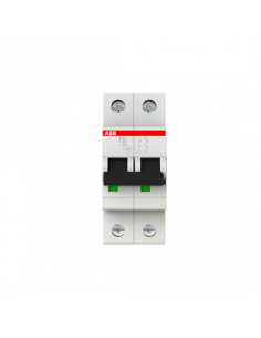 DISJONCTEUR S202 2P 40A COURBE C RACCORDEMENT A VIS - 10KA (2MODULES) ABB 352242 2CDS252001R0404 2