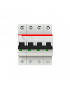 DISJONCTEUR S204 4P 10A COURBE C RACCORDEMENT A VIS - 10KA (4MODULES) ABB 352436 2CDS254001R0104 2