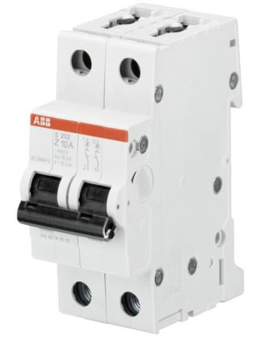 Disjoncteur S202 2P 3A Courbe Z Raccordement à vis - 10KA (2Modules) 2CDS252001R0318 ABB 353206