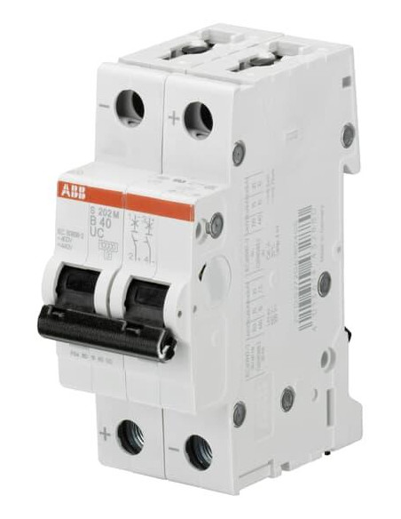 Disjoncteur DC (S202MUC) 2P 10KA 440VDC C-50A 2CDS272061R0504 ABB 381226