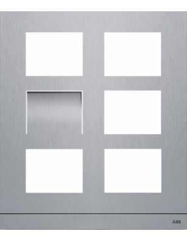 Platine 2/3 audio/vidéo acier inoxydable 2TMA130160X0007 ABB 41386CF-S