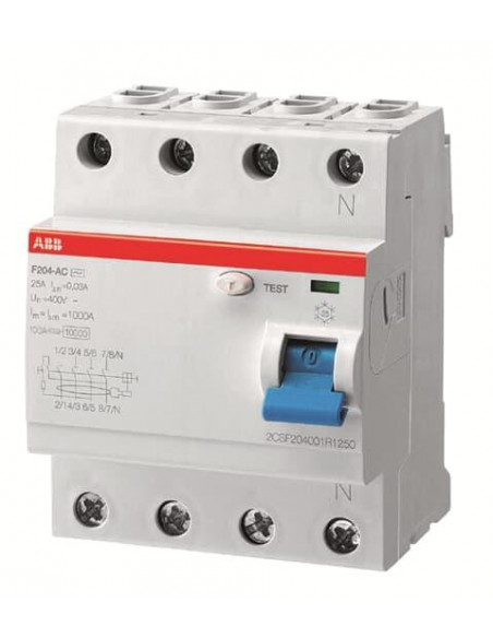 Inter. Dif. (F204) 4P 25A 300mA Type A 2CSF204123R3250 ABB 442143