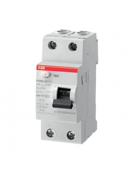 Interrupteur différentiel raccordement Rapide 40A 30mA Type A 2CSF202124R1400 ABB 444151
