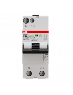 DISJ. DIFF. (DS201) 1P+N 6 10KA C-16A 30MA AC ABB 471113 2CSR255041R1164 2