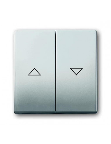 Enjoliveur Interrupteur Double Pour Store 866 Acier Inox 2CKA001751A2964 ABB 582335
