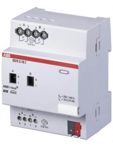 Module 2 Sorties Variation d'Éclairage 1-10 V 16A Mrd 2CDG110079R0011 ABB 588304