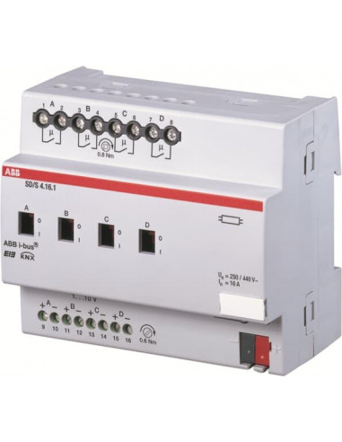 Module 4 Sorties Variation d'Éclairage 1-10 V 16A Mrd 2CDG110080R0011 ABB 588305
