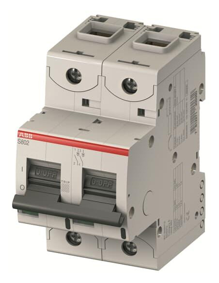 Disjoncteur S802N 2P 10A Courbe C Raccordement à vis - 36KA (3Modules) 2CCS892001R0104 ABB 740236