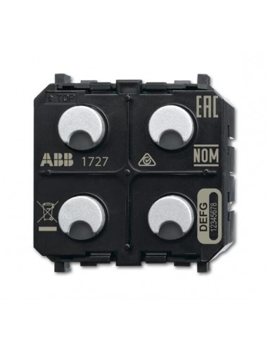 Capteur Actionneur f@h Zénit 4 touches LED 1xVAR 230V Wireless 2CKA006200A0112 ABB BJE521601