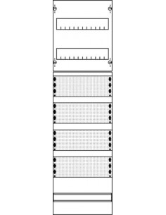 1MMC22 Panneau Médias combi 6 Rangées 2 largeurs panneau 2CPX037496R9999 ABB D737496