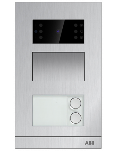 Welcome M mini Platine Vidéo Saillie 2 Appels Finition Alu 2TMA210010A0031 ABB M21311P2