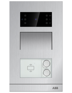 Welcome M mini Platine Encastree Vidéo Saillie 2 B.P. + Lecteurbadge 2TMA210010A0042 ABB M21362P2