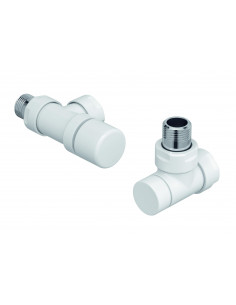 Robinetterie thermostatisable équerre inversée 1 2'' tête man. Kit D blanc ACOVA 991381