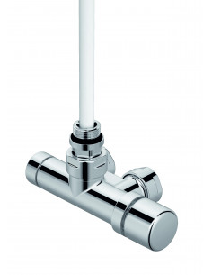 Robinetterie monopoint thermostatisable coudée 1 2'' tête droite Kit K chromé ACOVA 991558