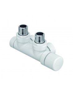Robinetterie thermostatisable H coudé 1 2'' tête man. droite Kit P blanc ACOVA 991591