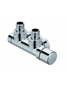 Robinetterie thermostatisable H coudé 1 2'' tête man. droite Kit P chromé ACOVA 991598