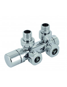 Robinetterie thermostatisable H pivotant réversible 1 2'' Kit U chromé ACOVA 991638