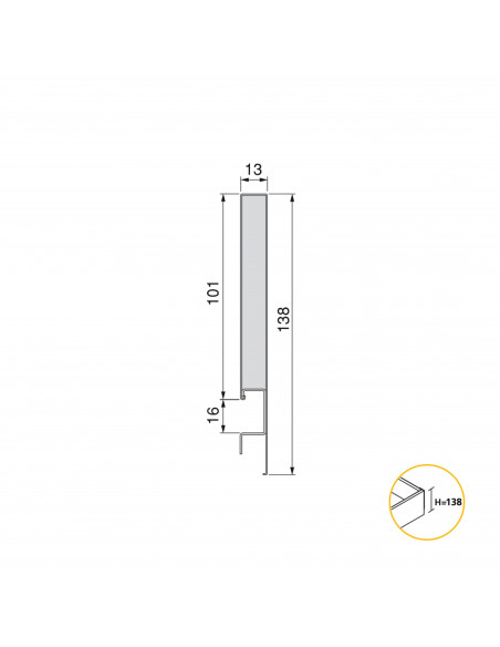 Tiroir extérieur Concept 30 kg hauteur 138 mm EMUCA 3101035
