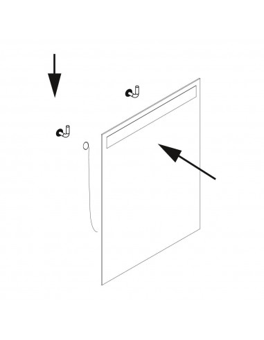 Miroir de salle de bain Pegasus avec éclairage frontal LED (AC 230V 50Hz) EMUCA 5148120