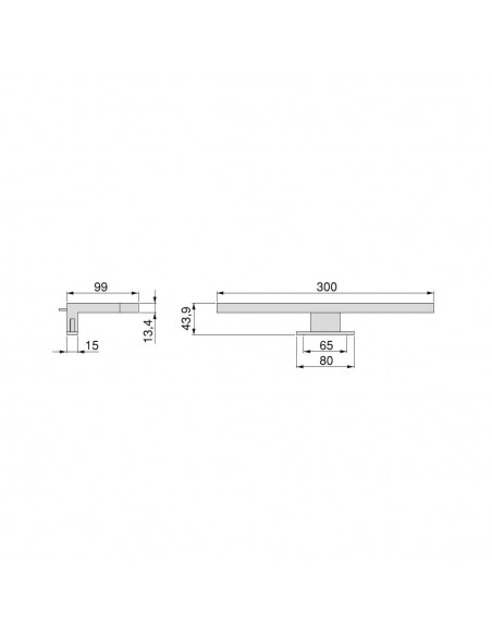 Spot LED pour miroir de salle de bain Virgo (AC 230V 50Hz) EMUCA 5149114