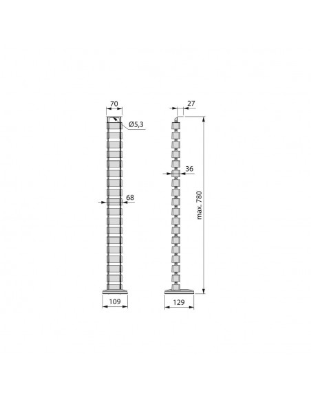 Gaine passe-câbles Pipe 4 EMUCA 6210025