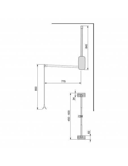 Penderie rabattable pour armoire Sling EMUCA 7030011