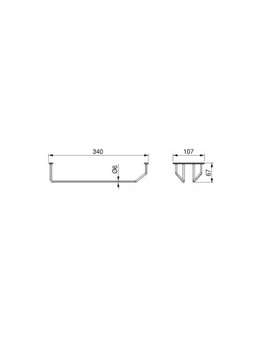 Porte-verres Supra pour meubles. EMUCA 8938011