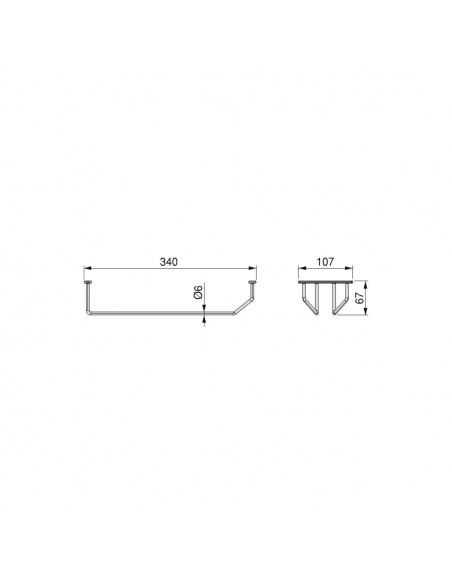 Porte-verres Supra pour meubles. EMUCA 8938011