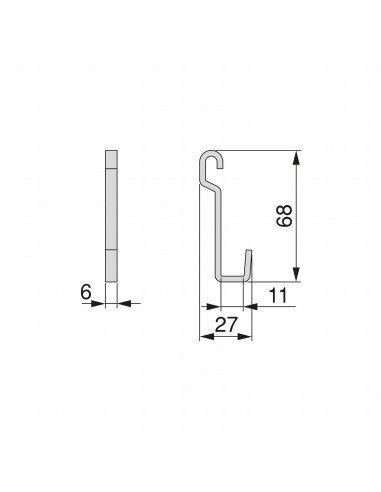 Lot de 5 crochets de suspension de cuisine Titane EMUCA 8965735