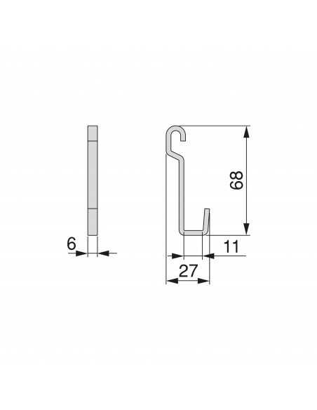 Lot de 5 crochets de suspension de cuisine Titane EMUCA 8965735